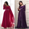 Rudra Creation Plain Georgette Anarkali Readymade Suits Orders in India
